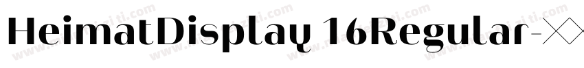 HeimatDisplay 16Regular字体转换